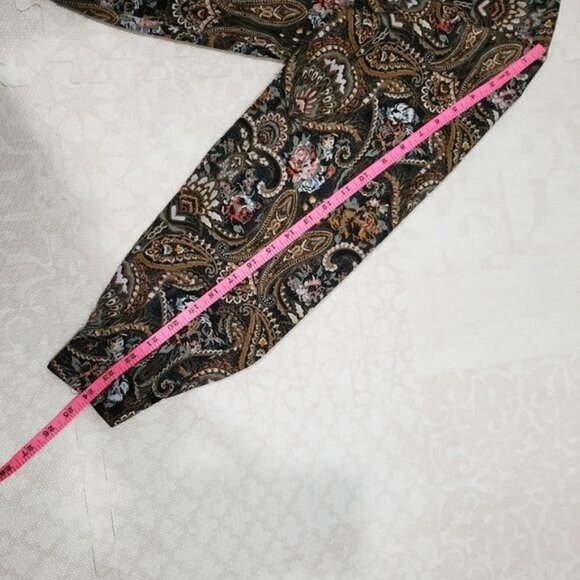 Claudia Richard Vintage Long Sleeves Button up Paisley Print Blouse Size Large - Picture 10 of 11